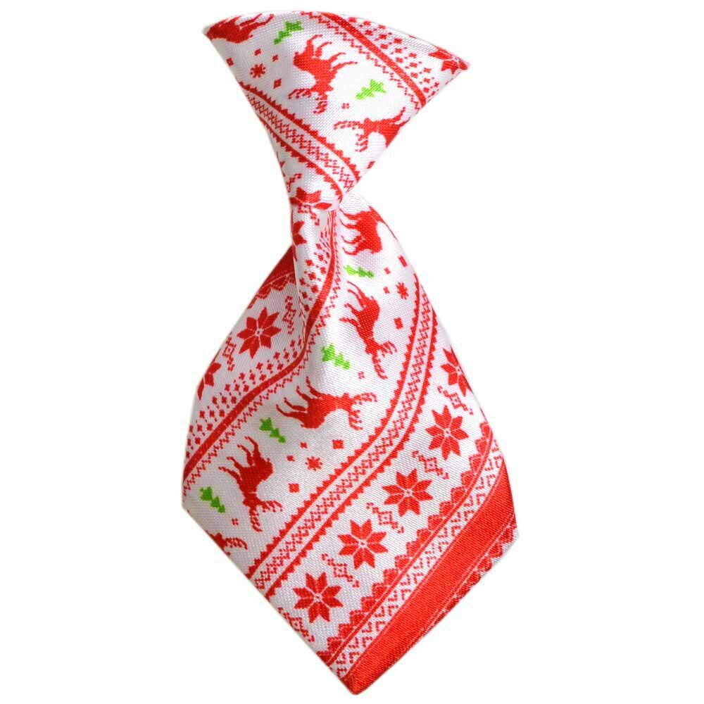 Dog tie white for Christmas