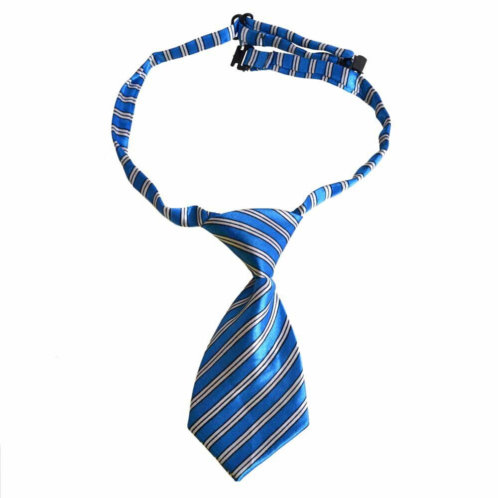 Tie for dogs blue, gray striped by GogiPet