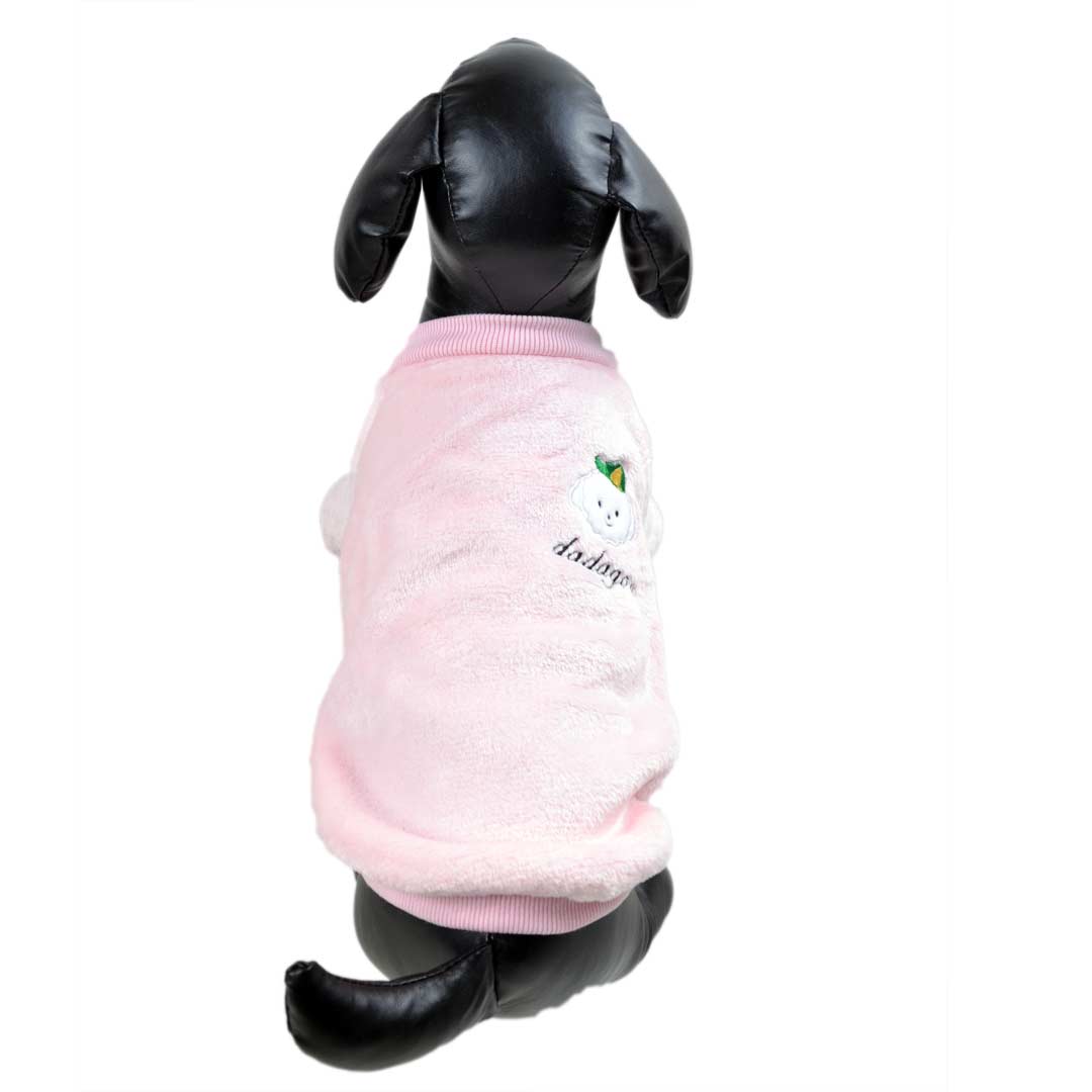 warm pink dog sweater