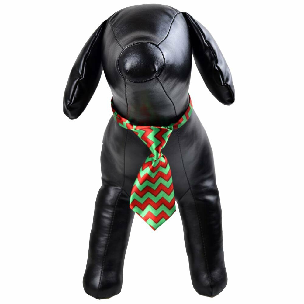 Necktie for dogs red green