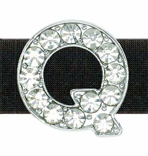 Q rhinestone letter with 14 mm