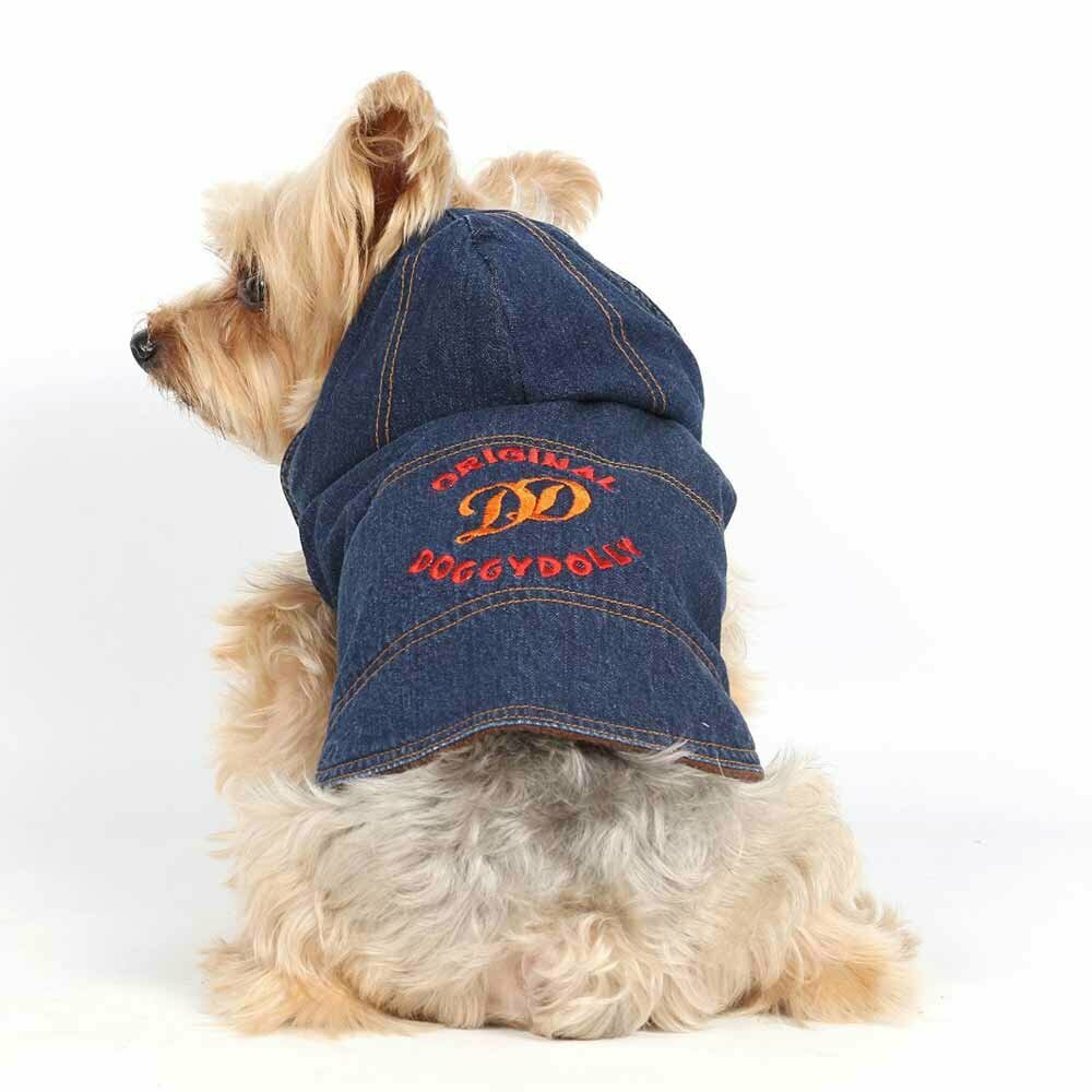 Jeans dog jacket for winter by DoggyDolly W312