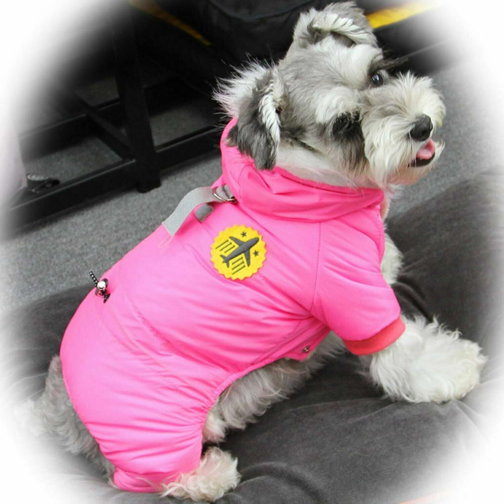 Warm dog clothing - Airforce Rosa