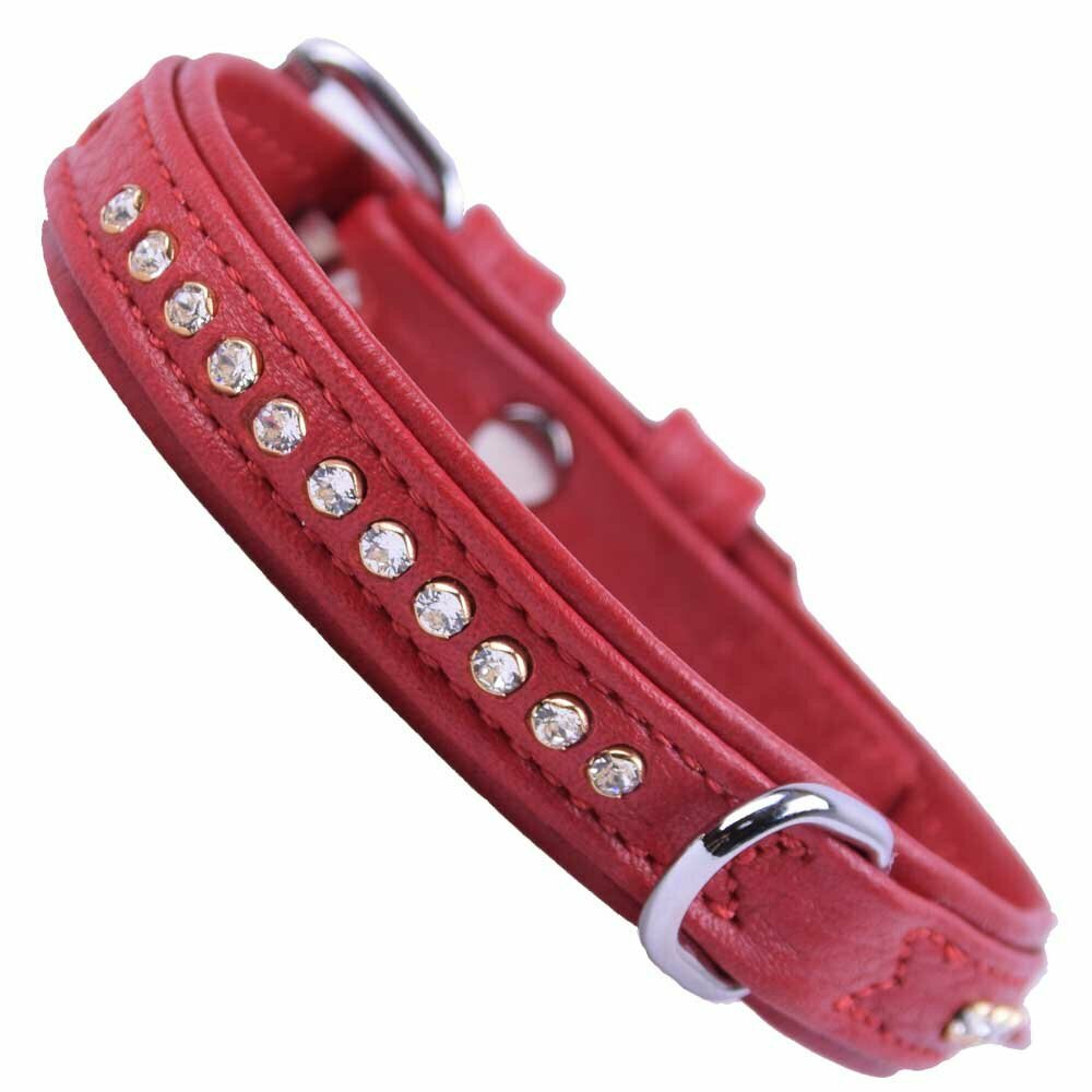 Red Swarovski dog collar