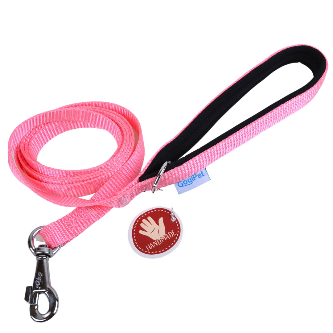 GogiPet® slip collar - Red genuine leather dog collar-42 - 60 cm