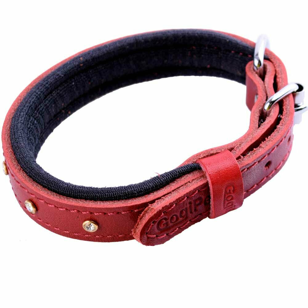 Swarovski dog collar red from GogiPet