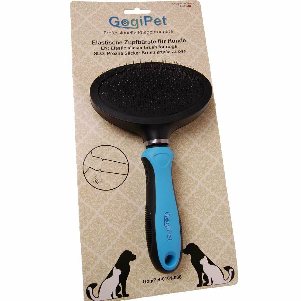 Original GogiPet Premium Slicker Brush with movable brush head - dogs and cats brush brush