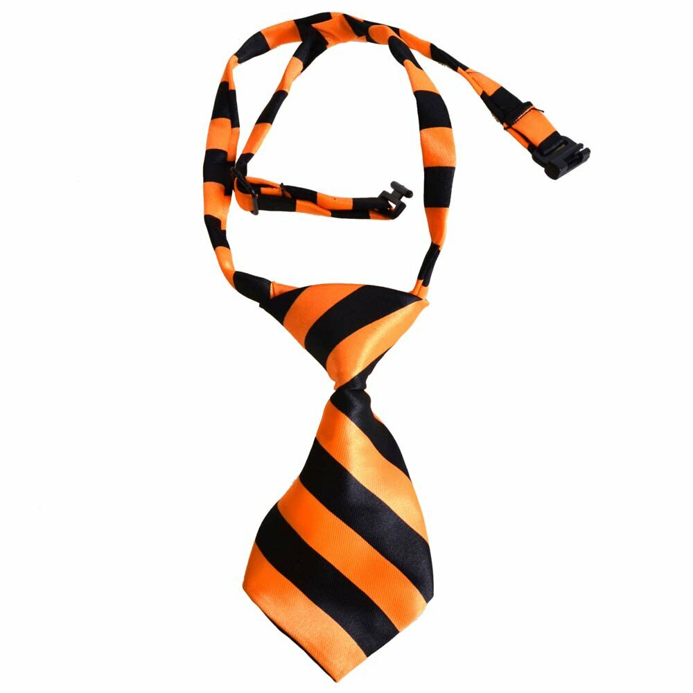 Tie for dogs orange, black striped by GogiPet