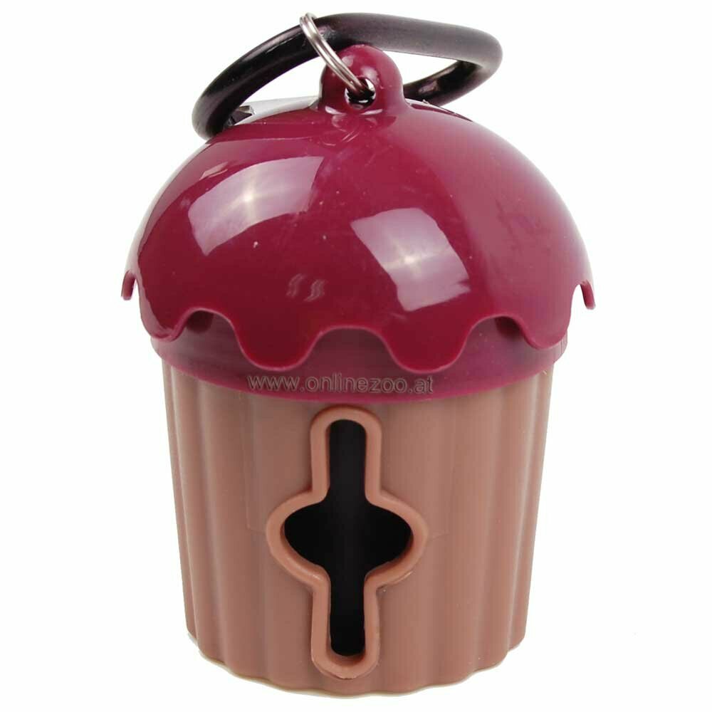 Darkred Cup Cake dog waste bag dispenser