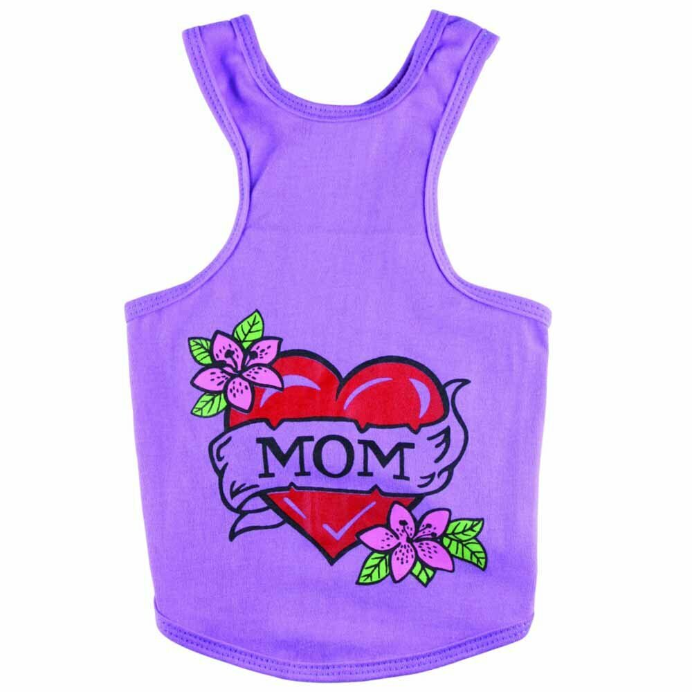 Dog shirt Love Mom purple