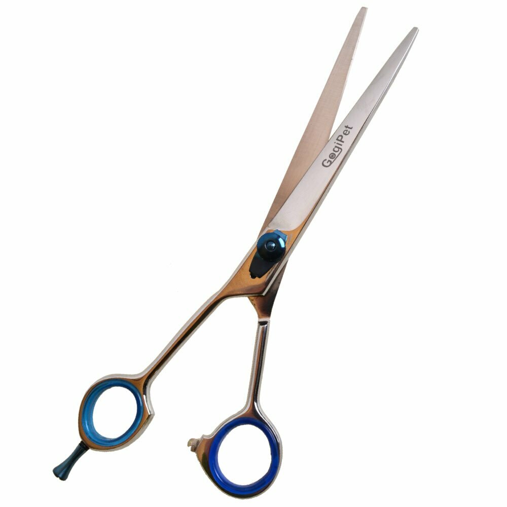 GogiPet Japanese steel left-handed dog scissors with adjustable screw 22 cm 8.5 inch straight