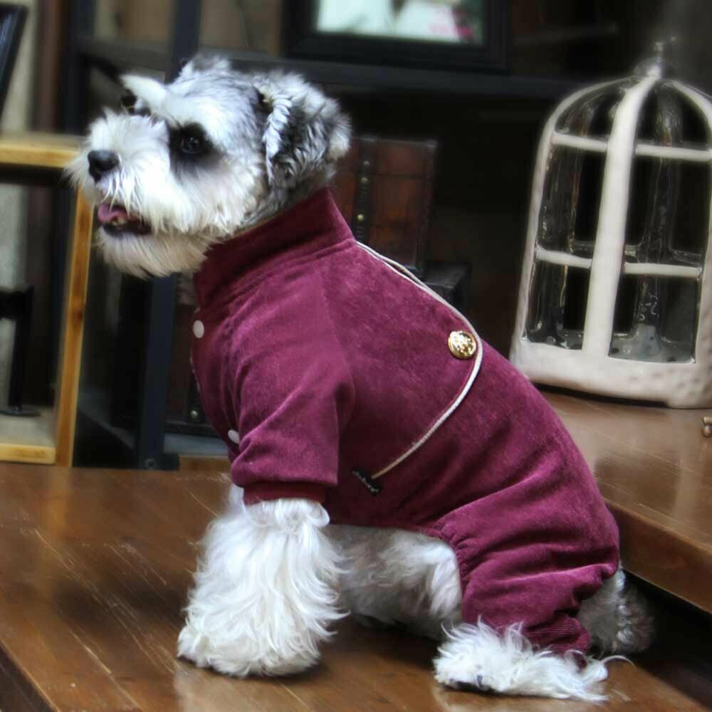 Warm cord coat for dogs "Kirstin" Red