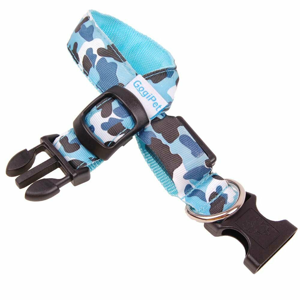 Flash dog collar blue camouflage
