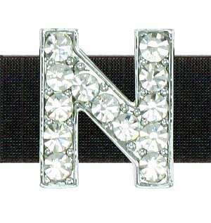 N rhinestone letter with 14 mm