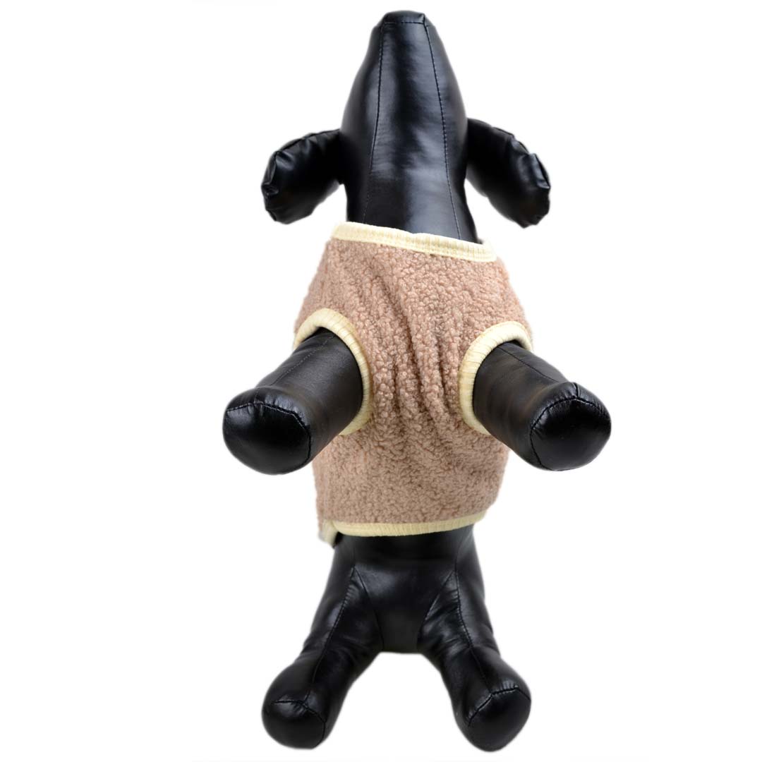 Cappuccino Teddy dog jumper made from fluffy, cuddly fleece