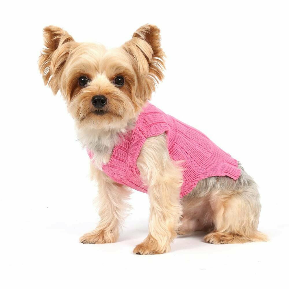 Pink sweater for dogs