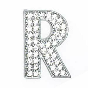 R Rhinestone letter 32 mm