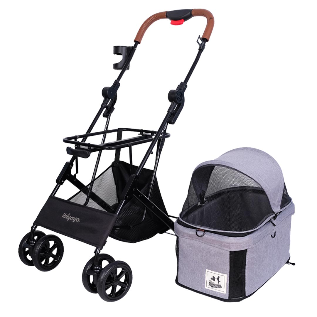 Foldable dog stroller and dog carrier bag