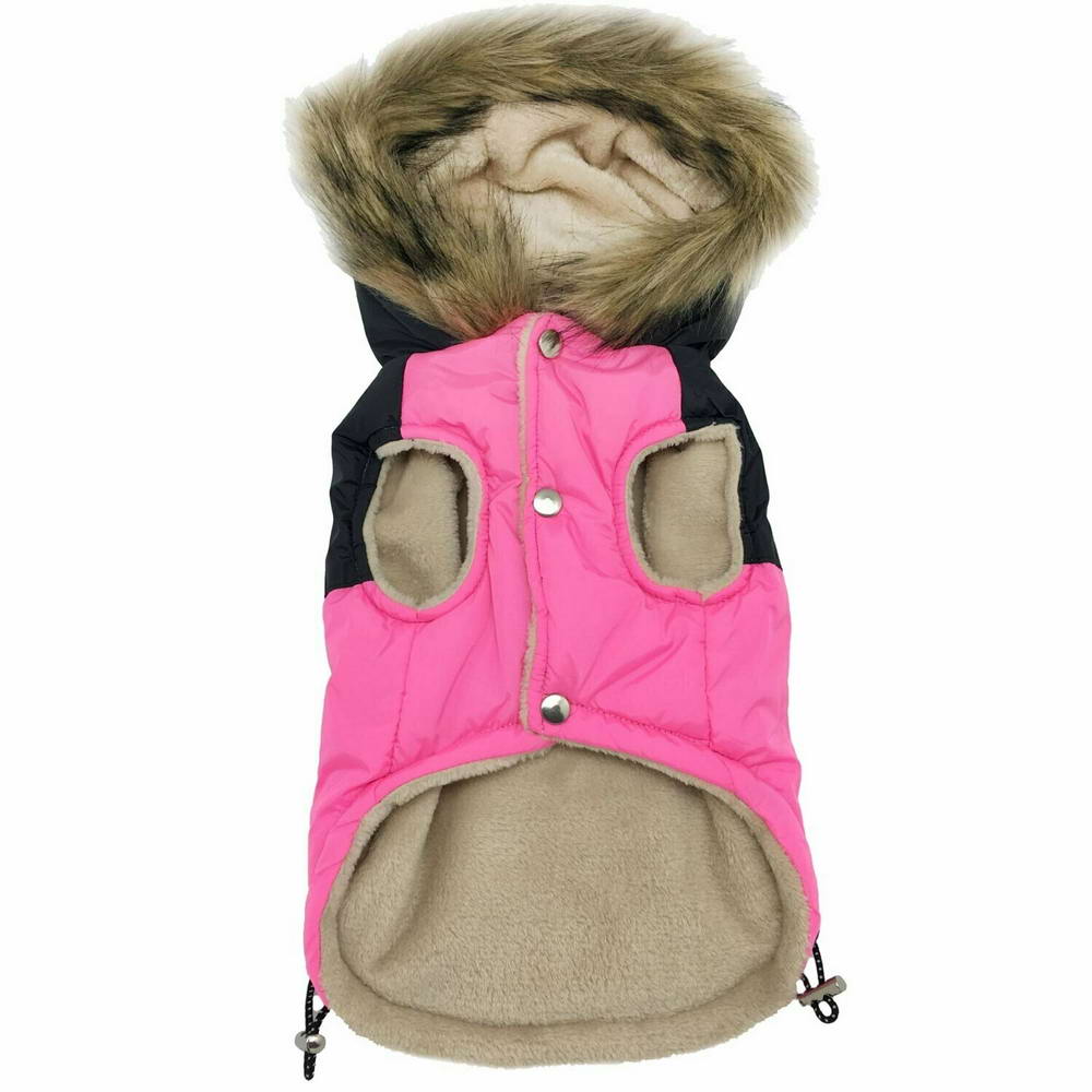 Hooded dog parka for the winter