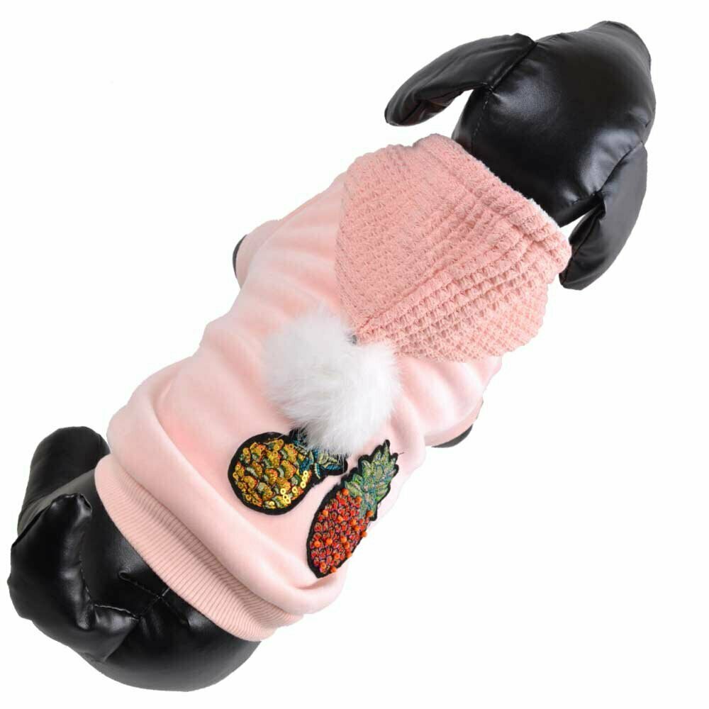Warm Dog Clothes - Pink pineapple jacket