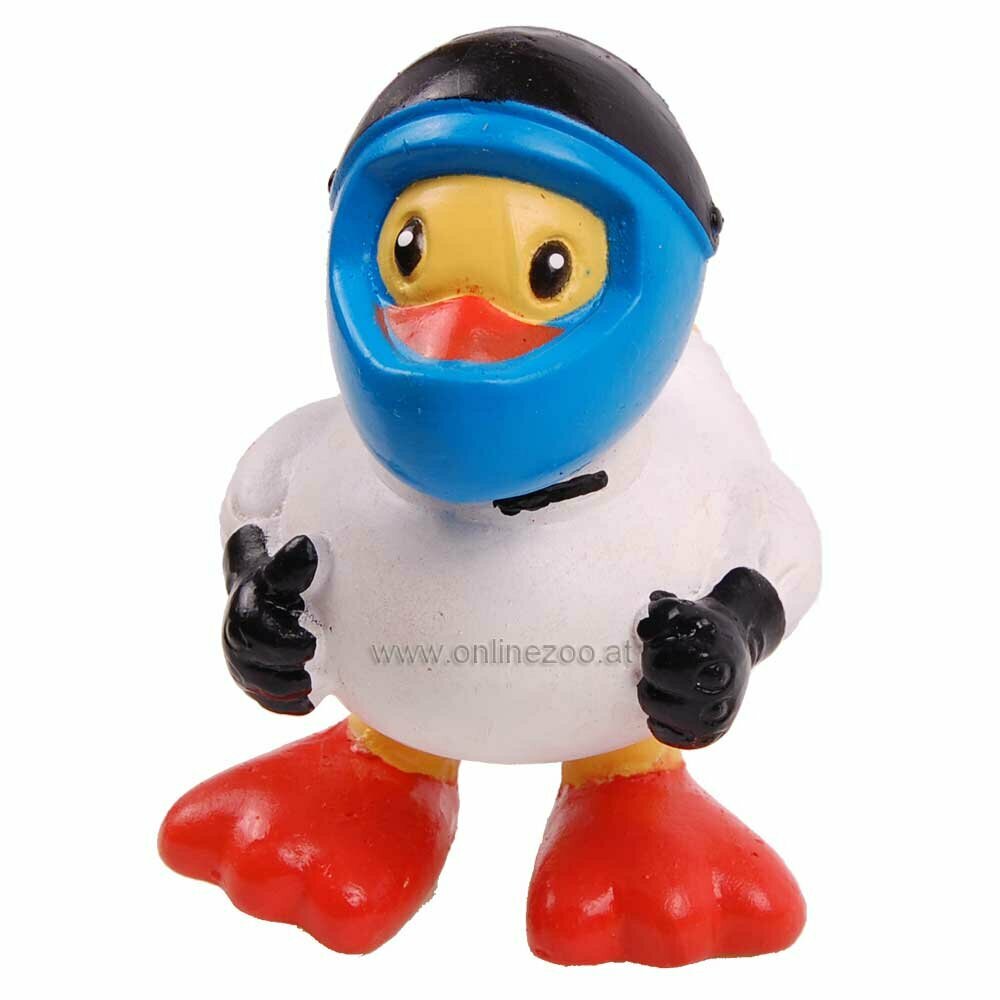 Duck with helmet - dog toy - rubber duck