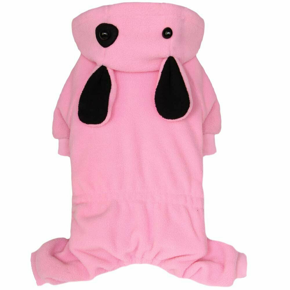 Pink fleece dog coat - Bunny