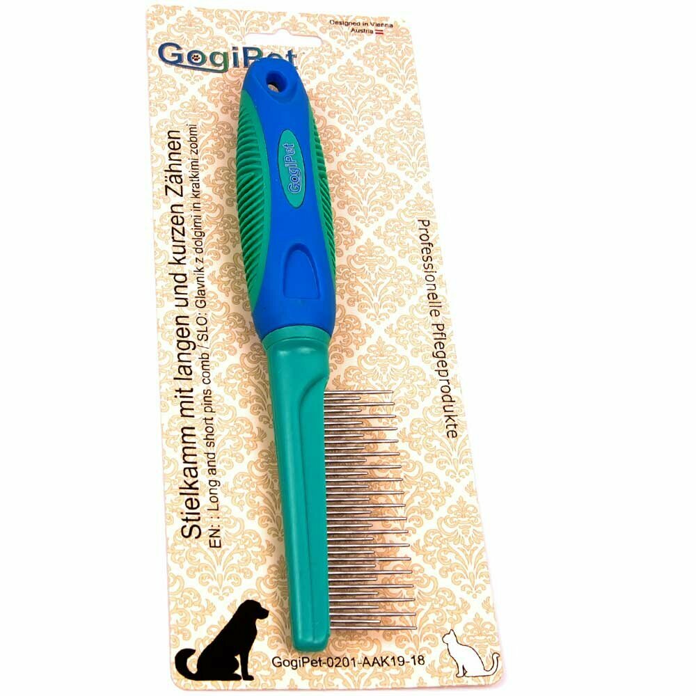 GogiPet® dog comb with long and short teeth