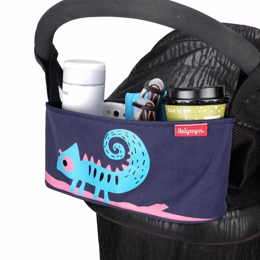 Dog accessory bag purple with chameleon