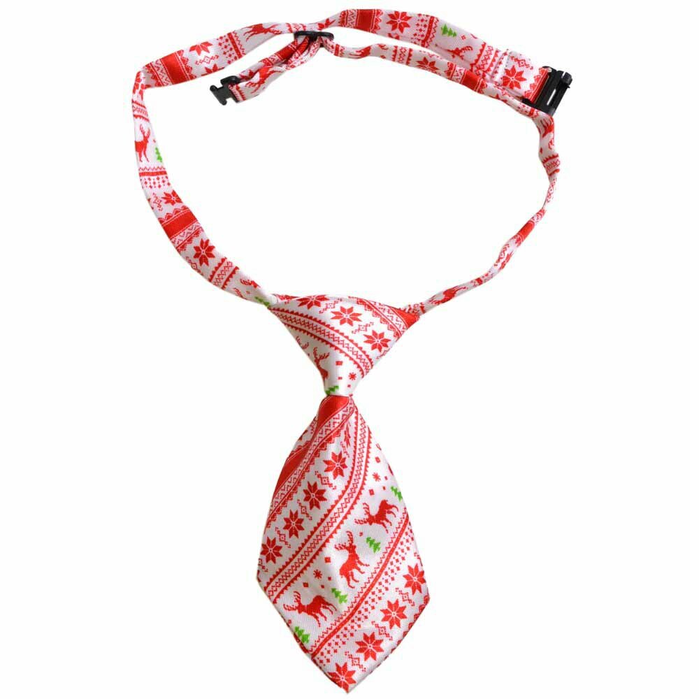 Christmas tie for dogs white by GogiPet