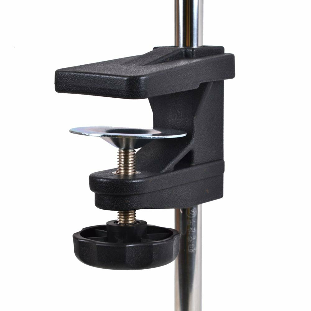 Universal screw clamp for almost all tables