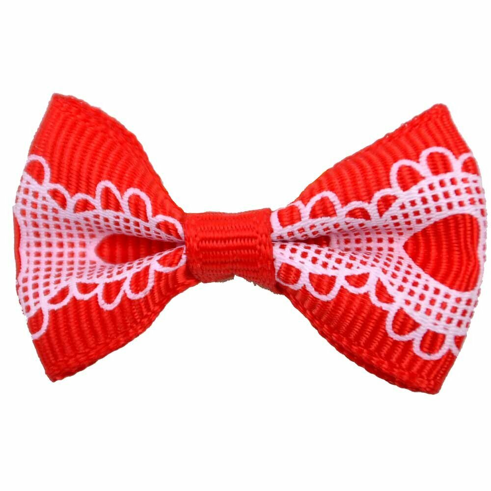 Handmade dog bow "Chiquita red" by GogiPet