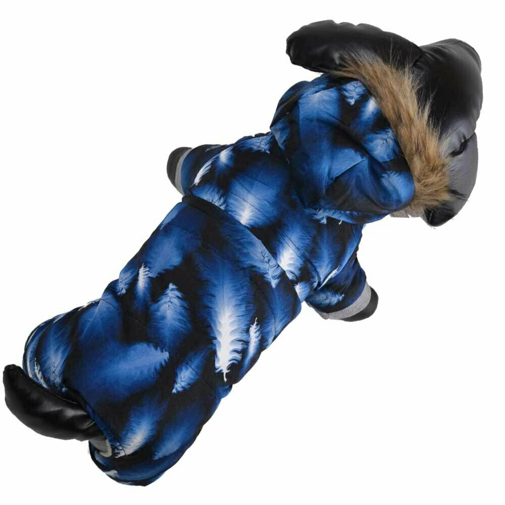Snowsuit for dogs with 4 sleeves blue