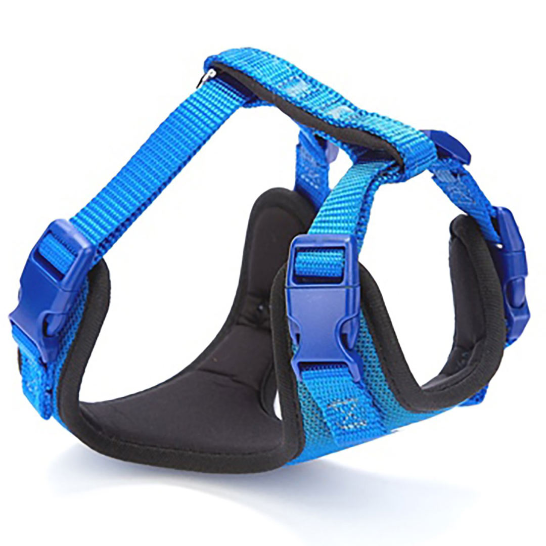 Blue GogiPet Soft breast harness for dogs