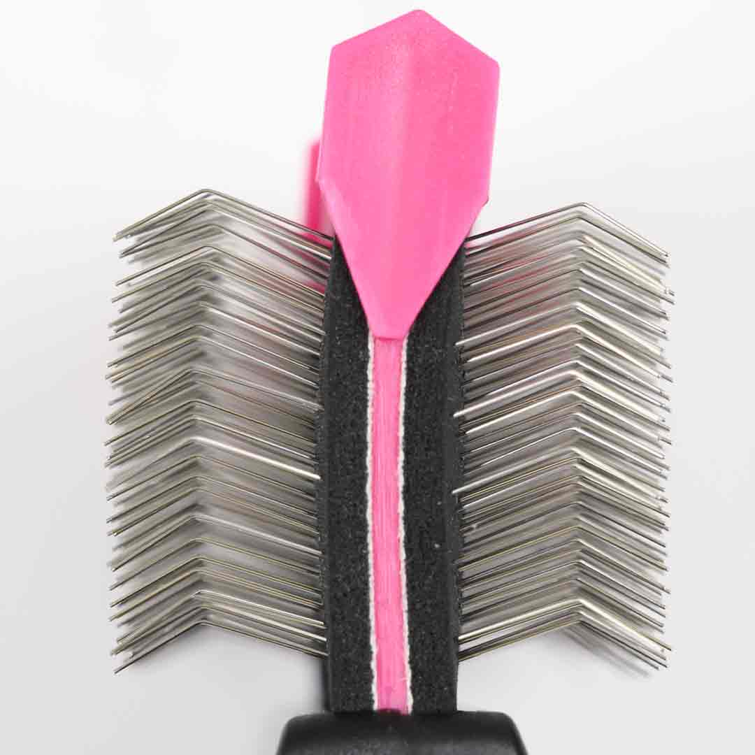 Flex Groom Profi Multibrush Double - Slicker Brush for soft and fine coats