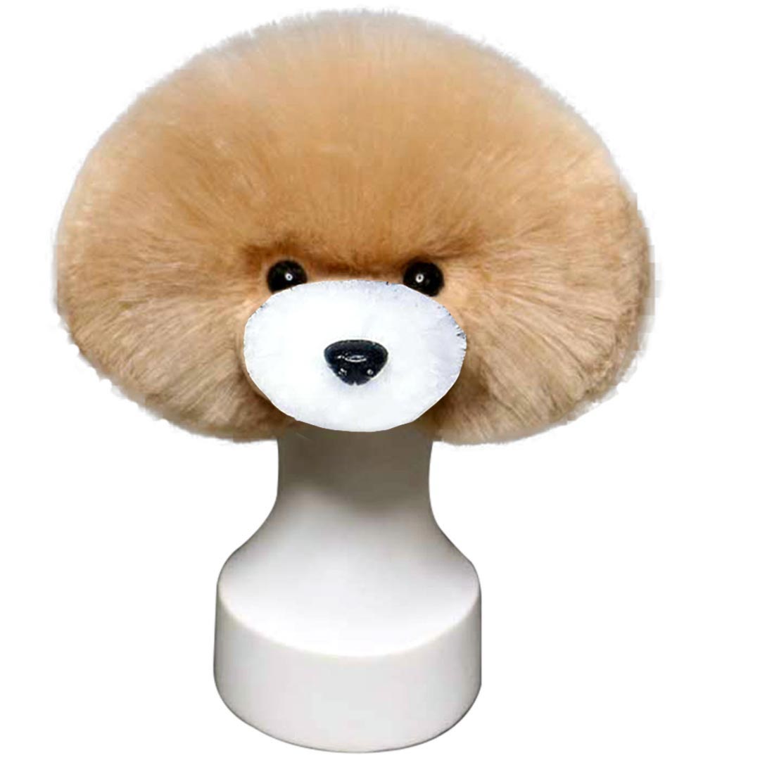 Hairpiece apricot for basic dog head for training (dog wig)