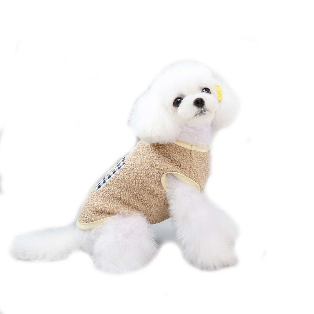 Cappuccino Teddy dog jumper in fluffy, cuddly fleece