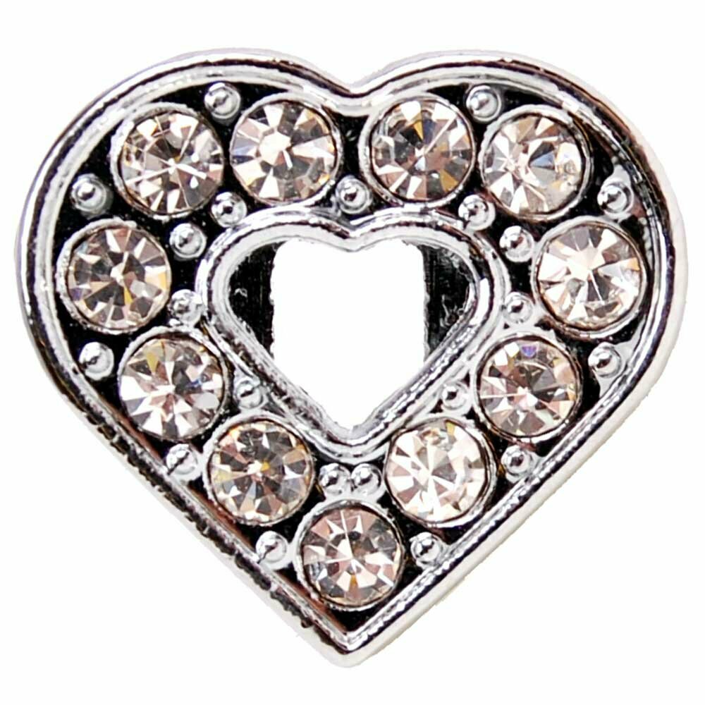 Jewelry personalized with rhinestones motifs - Heart Rhinestone Motif 14 mm