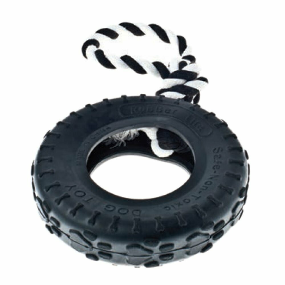 Car tire rubber toy for dogs - extra sturdy dog toy