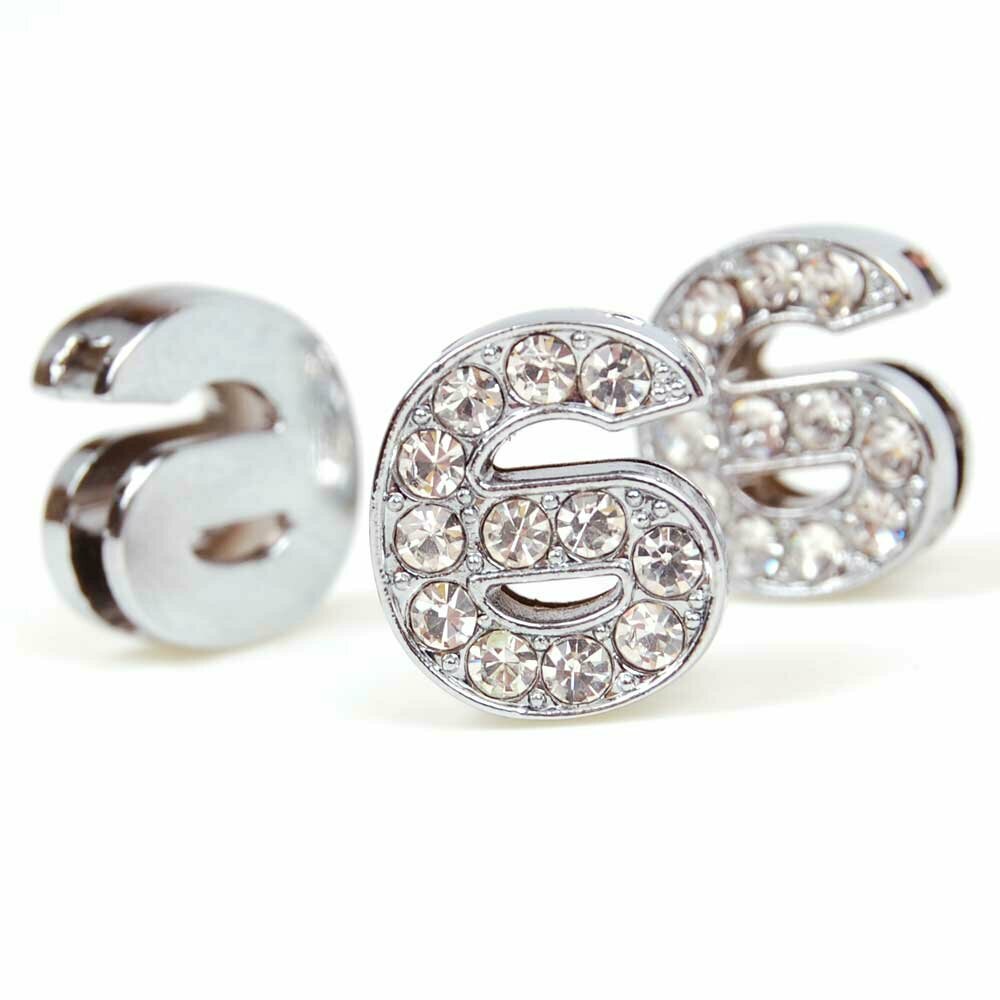 Rhinestone number 6 with 14 mm
