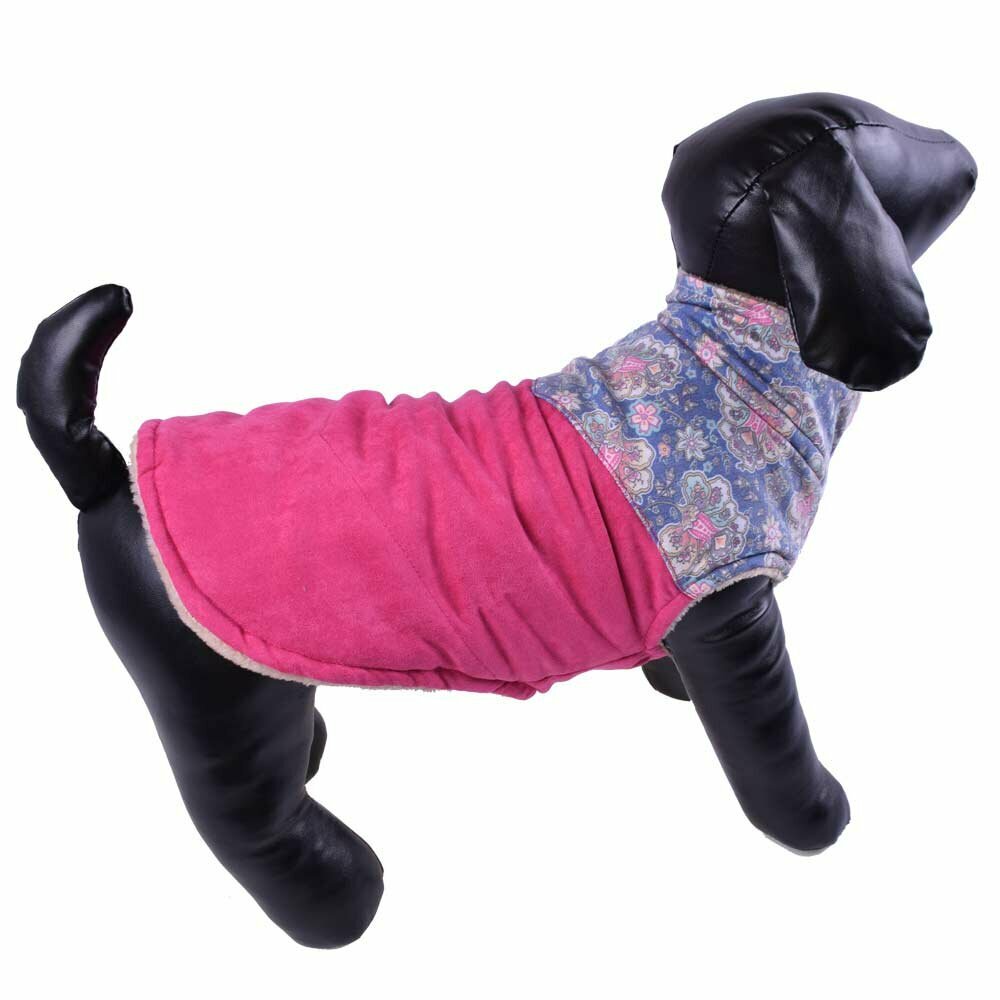 Pink dog jacket extra warm and fluffy