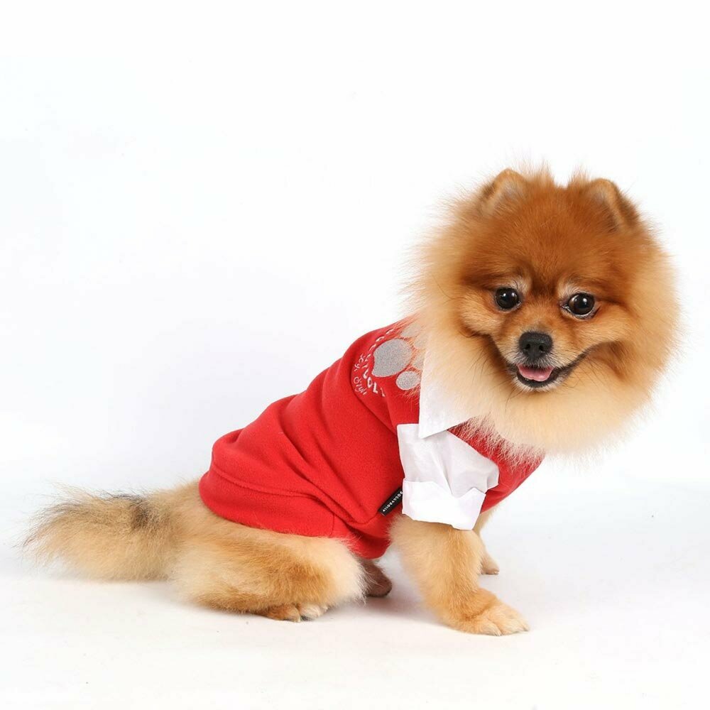 Warm dog clothes red fleece sweater for dogs