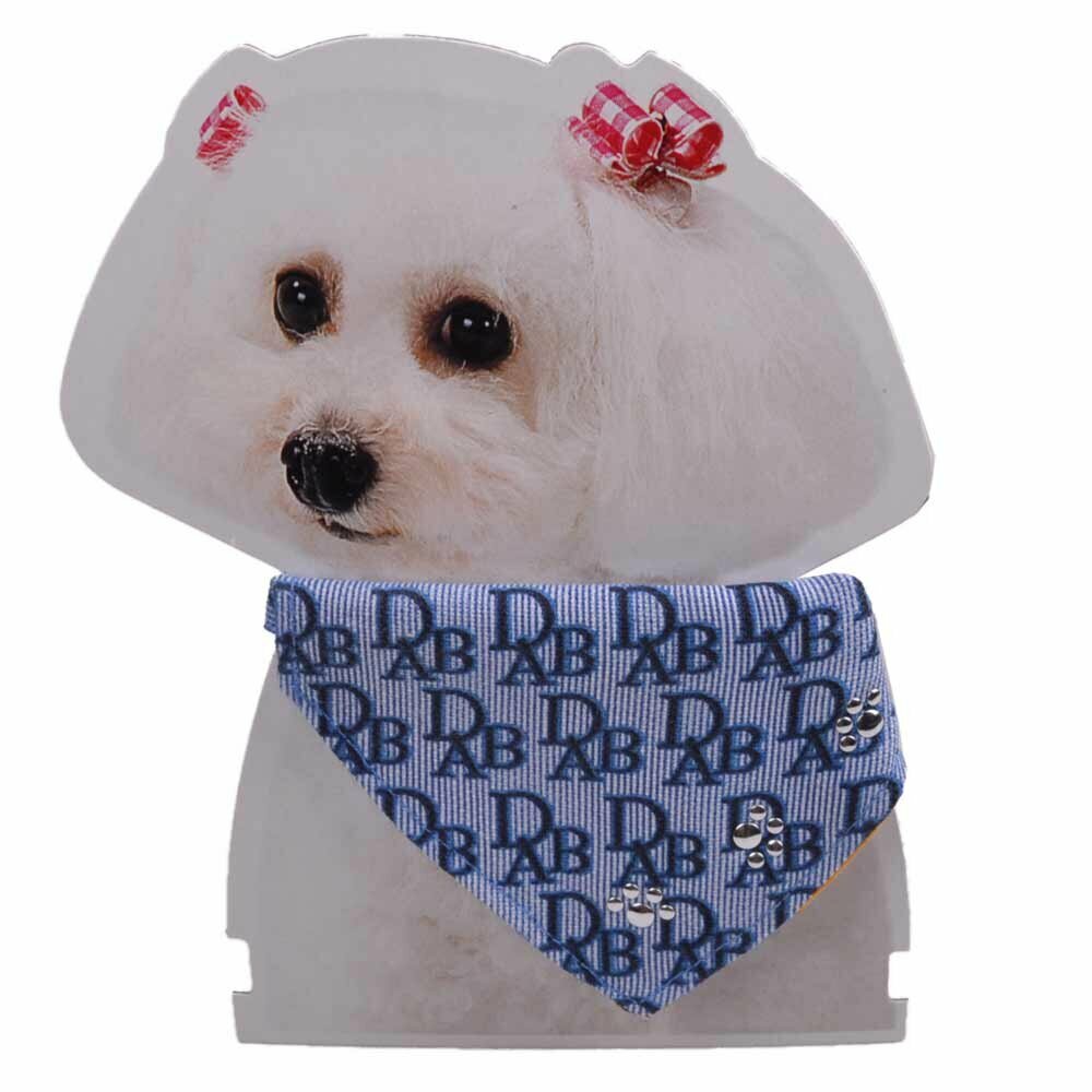 Blue dog collar with neckerchief