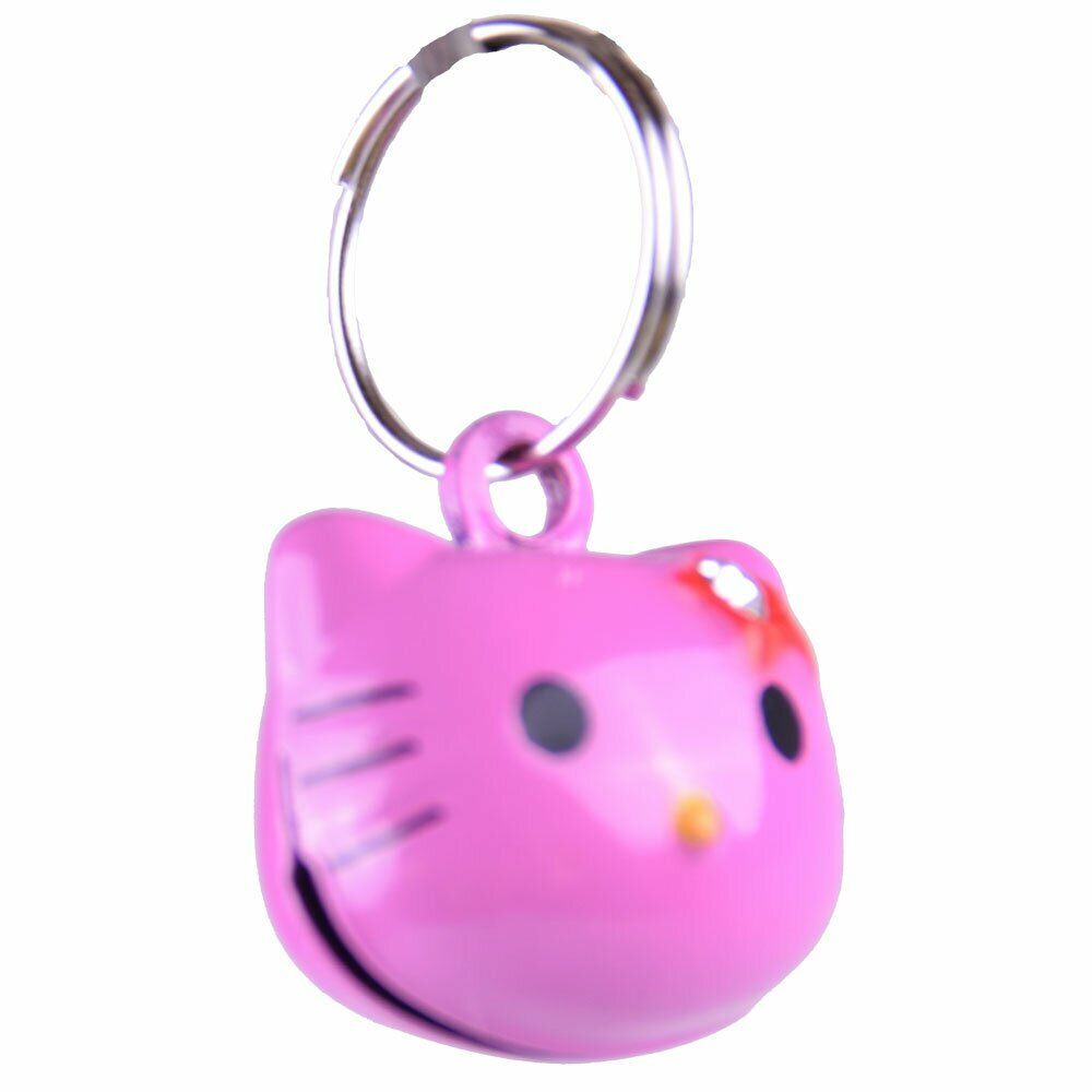 Little cat bell pink cat 18 mm