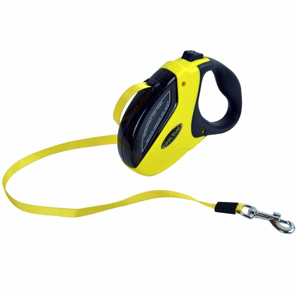 GogiPet Roll automatic retractable dog leash Mini S with 3meters for dogs up to 20 kg Yellow 