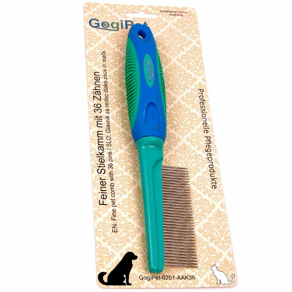 Dog comb of GogiPet handle comb fine 36 teeth - Cat and dog comb comb