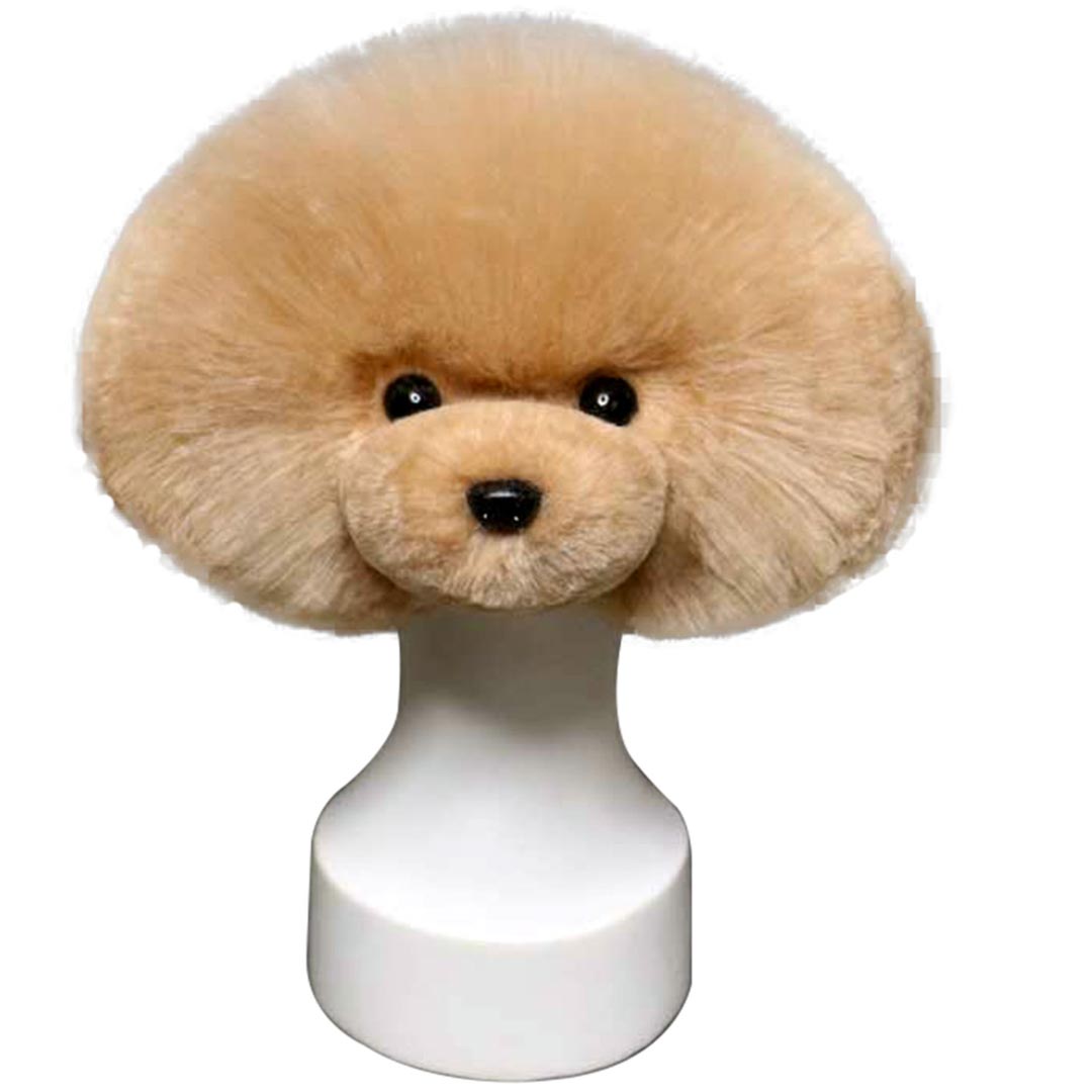Apricot hair for basic dog head for training (dog wig)