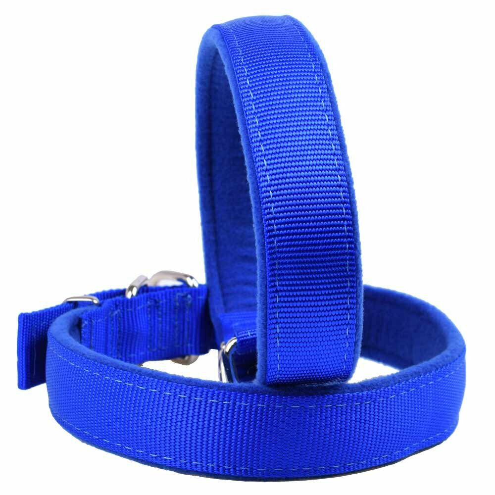 Soft blue dog collars for small dogs and large dogs