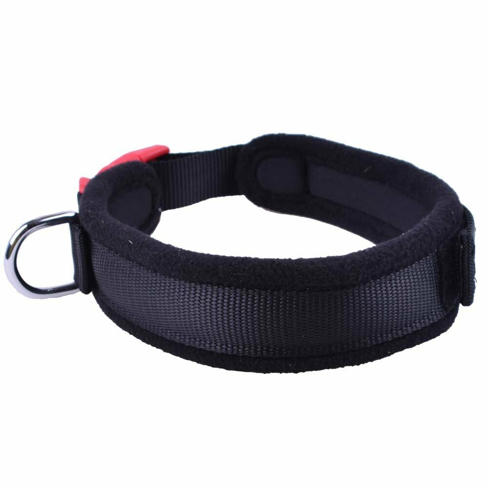 Air fabric dog collar length adjustable black