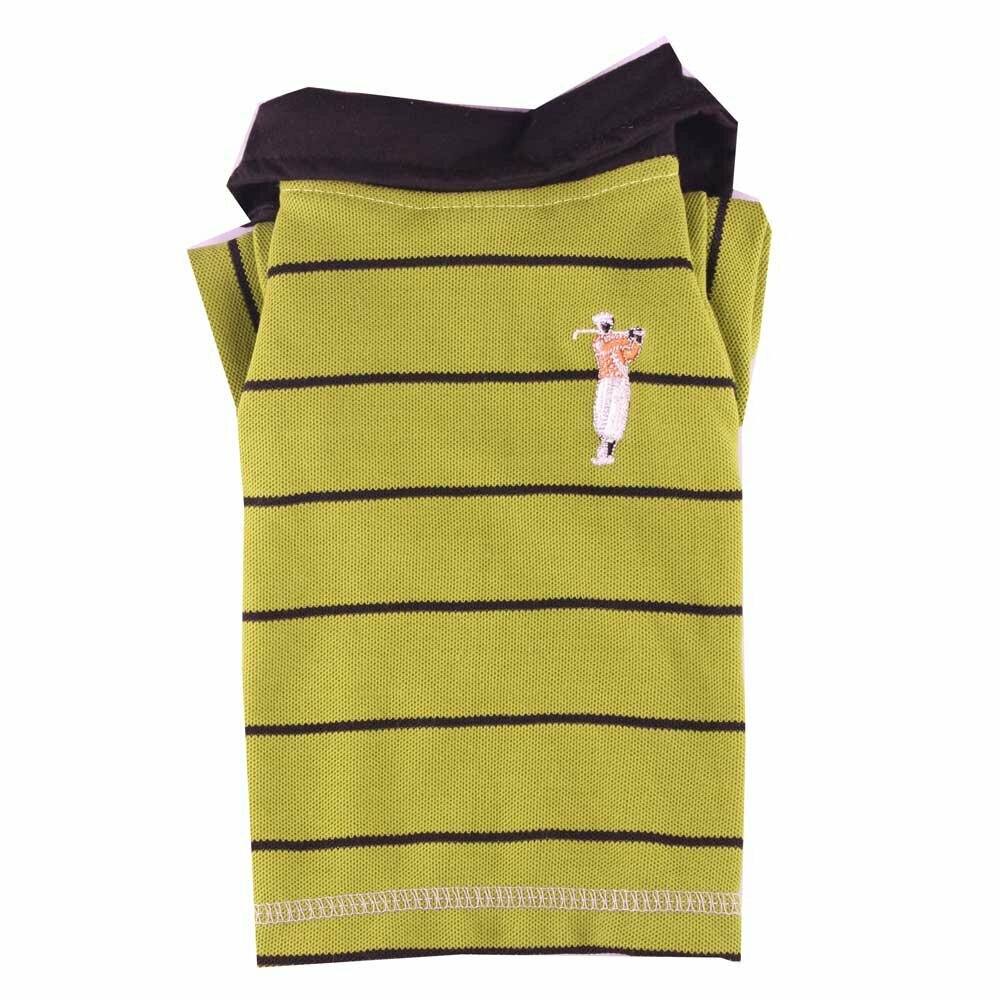 Green striped polo shirt by DoggyDolly for big dogs