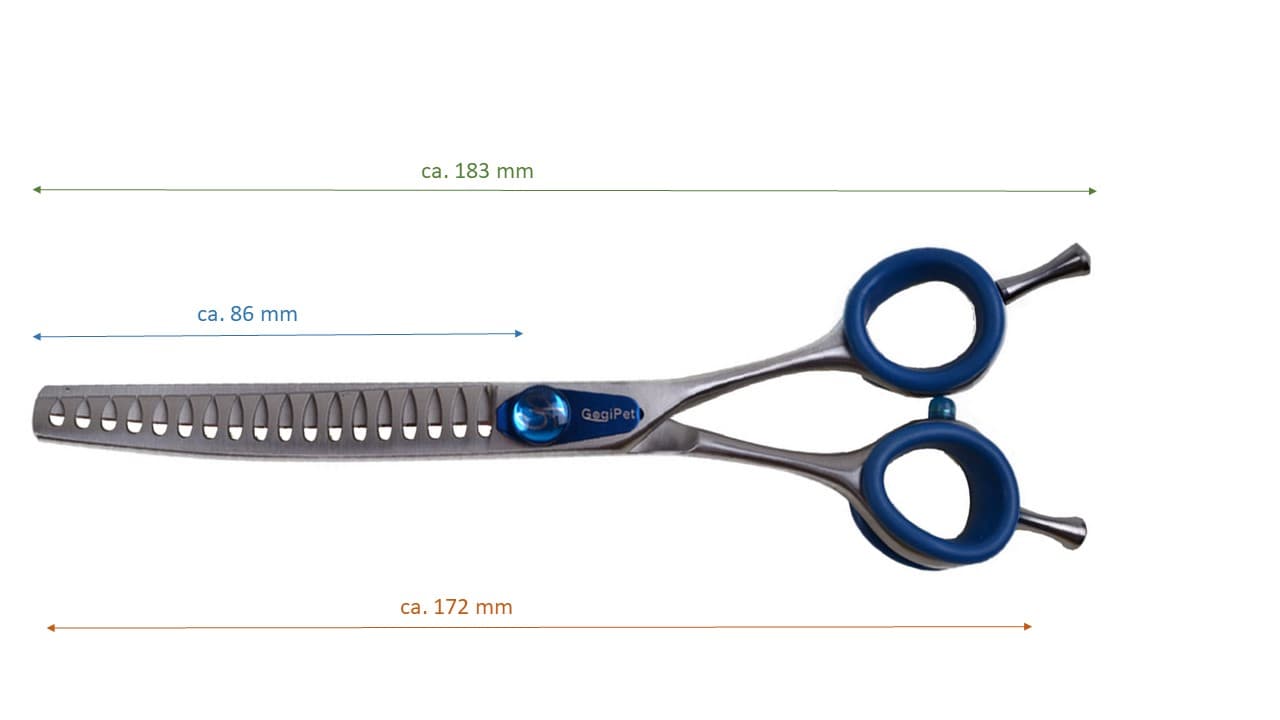 Blender scissors dimensions of the GogiPet Chunker blender scissors DH6518FC